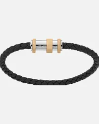 Montblanc Bracciale In Acciaio E Pelle Montblanc 1858 Geosphere - Bracciali - Nero Nero