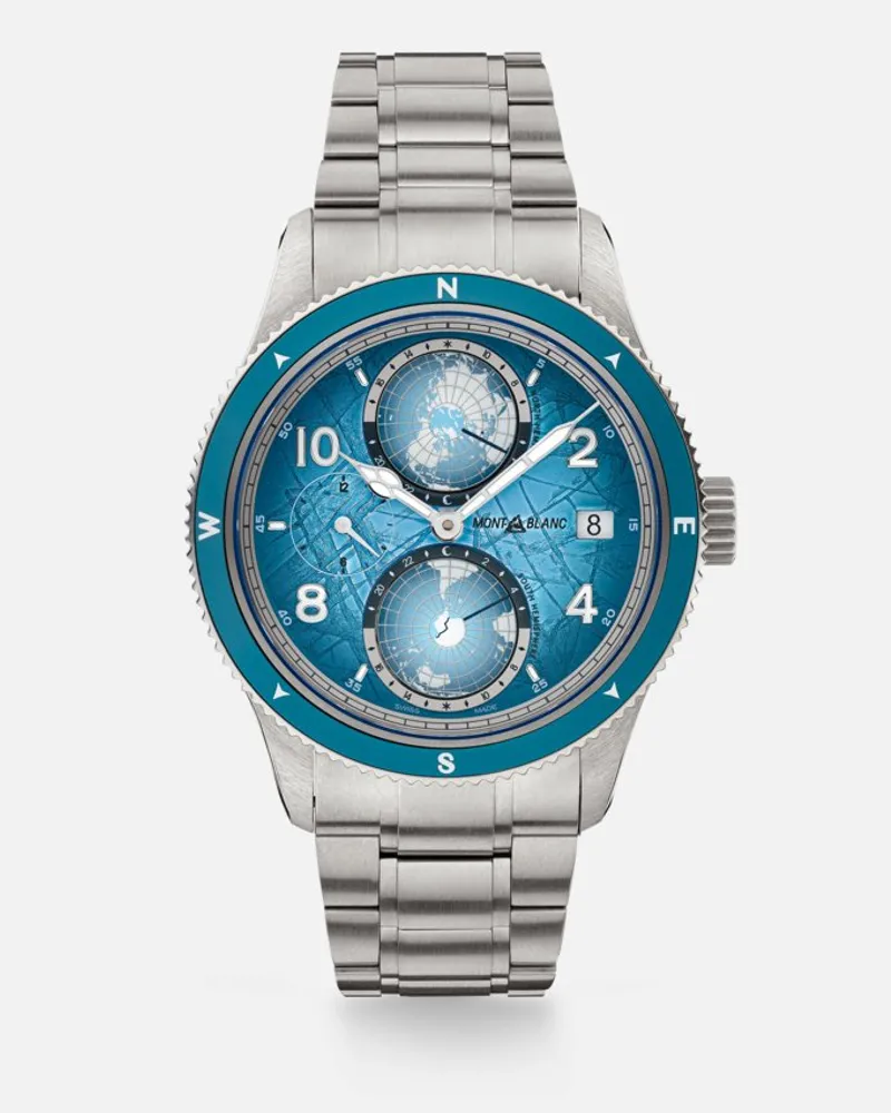 Montblanc Montblanc 1858 Geosphere 0 Oxygen South Pole Exploration Edizione Limitata - 1990 Esemplari - Orologi Da Polso 