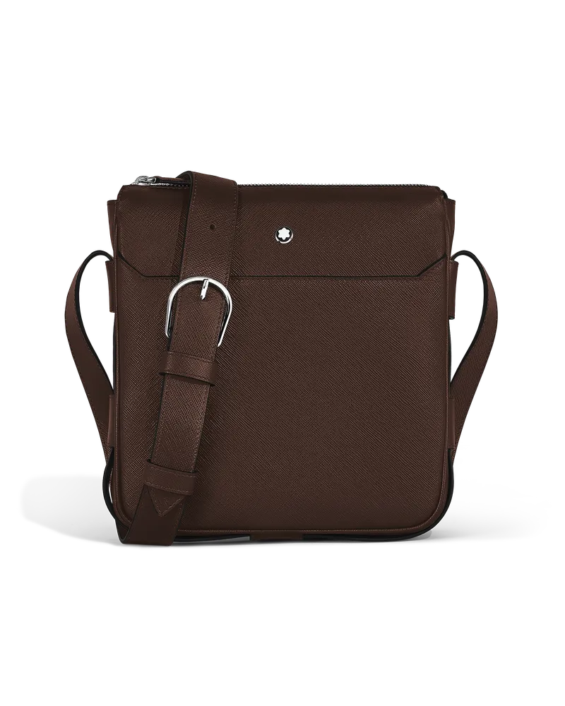 Montblanc Borsa Messenger Verticale in Pelle Sartorial - Ebony colour - Pellame - MB222933 - Messenger Bag Ebony