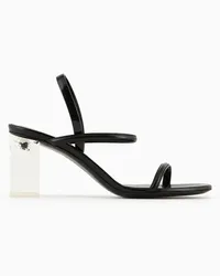 Giorgio Armani OFFICIAL STORE Sandali Con Tacco In Nappa Nero