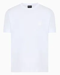 Giorgio Armani OFFICIAL STORE T-shirt A Maniche Corte In Jersey Di Cotone Pima Bianco