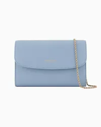 Giorgio Armani OFFICIAL STORE Clutch La Prima In Pelle Lucida Asv Azzurro