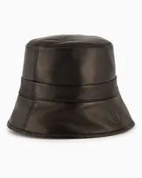 Giorgio Armani OFFICIAL STORE Cappello A Cloche In Nappa Reversibile Nero