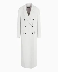 Giorgio Armani OFFICIAL STORE Cappotto Lungo Doppiopetto In Cashmere Double Ghiaccio