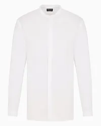 Giorgio Armani OFFICIAL STORE Camicia Regular Fit In Lino Bianco