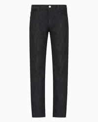 Giorgio Armani OFFICIAL STORE Pantalone 5-tasche Regular Fit In Denim Di Cotone Stretch Nero