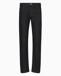 Giorgio Armani OFFICIAL STORE Pantalone 5 Tasche Regular Fit In Denim Di Cotone Stretch Nero