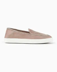 Giorgio Armani OFFICIAL STORE Galleria 3 Slip-on In Pelle Scamosciata Beige