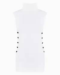 Giorgio Armani OFFICIAL STORE Top Con Collo A Lupetto In Lana Vergine Bianco