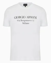 Giorgio Armani OFFICIAL STORE T-shirt Girocollo Borgonuovo 11 In Jersey Di Cotone Pima Bianco