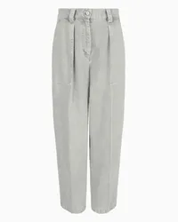 Giorgio Armani OFFICIAL STORE Denim Collection Pantaloni Morbidi In Lyocell Grigio