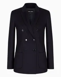 Giorgio Armani OFFICIAL STORE Giacca Doppiopetto In Lana Vergine E Cashmere Blu