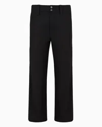 Giorgio Armani OFFICIAL STORE Pantaloni In Panno Leggero Di Lana Vergine Nero