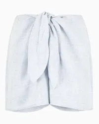 Giorgio Armani OFFICIAL STORE Shorts In Canapa Millerighe Asv Rigato