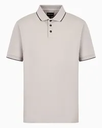 Giorgio Armani OFFICIAL STORE Polo In Piquet Di Cotone Filo Di Scozia Beige