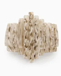 Giorgio Armani OFFICIAL STORE Bracciale Elastico Con Elementi In Resina Beige