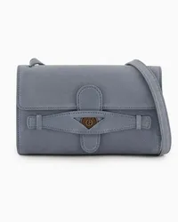 Giorgio Armani OFFICIAL STORE Crossbody Piccola In Suede Asv Ghiaccio