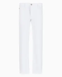 Giorgio Armani OFFICIAL STORE Pantalone 5-tasche Regular Fit In Lino E Cotone Bianco