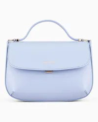 Giorgio Armani OFFICIAL STORE Borsa A Mano Piccola La Prima In Pelle Palmellata Blu