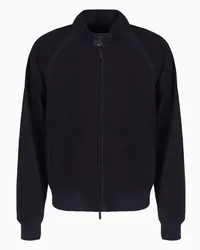 Giorgio Armani OFFICIAL STORE Blouson Con Zip In Suede Di Agnello Blu