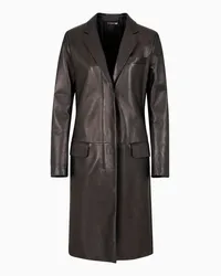 Giorgio Armani OFFICIAL STORE Cappotto Monopetto In Nappa Nero