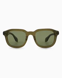 Giorgio Armani OFFICIAL STORE Occhiali Da Sole Uomo Forma Squadrata Limited Edition Verde