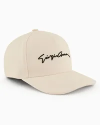 Giorgio Armani OFFICIAL STORE Cappello Baseball In Cotone Avorio