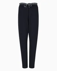 Giorgio Armani OFFICIAL STORE Capsule Travel Pantaloni In Felpa Di Puro Cashmere Blu