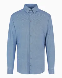 Giorgio Armani OFFICIAL STORE Camicia Regular Fit In Misto Cotone Stretch Stampato Fantasia