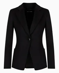 Giorgio Armani OFFICIAL STORE Giacca Monopetto In Lana Vergine E Cashmere Nero