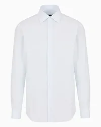 Giorgio Armani OFFICIAL STORE Camicia Regular Fit In Cotone Microarmaturato Quadri