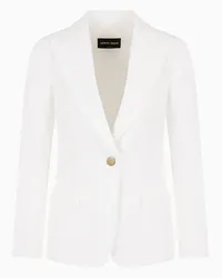 Giorgio Armani OFFICIAL STORE Giacca Monopetto In Lino Bianco