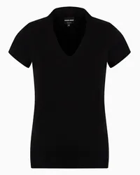 Giorgio Armani OFFICIAL STORE Top Con Scollo A V Nero