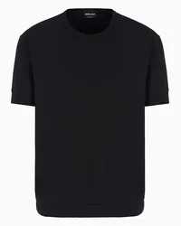 Giorgio Armani OFFICIAL STORE T-shirt Girocollo In Jersey Di Cotone Biologico Asv Nero