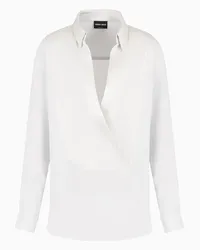 Giorgio Armani OFFICIAL STORE Camicia In Tripla Georgette Di Seta Bianco