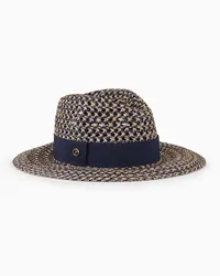 Giorgio Armani OFFICIAL STORE Cappello Intrecciato Con Nastro Blu