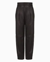 Giorgio Armani OFFICIAL STORE Pantaloni Dritti In Nappa Nero