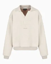 Giorgio Armani OFFICIAL STORE Felpa In Jersey Double Di Misto Cashmere E Lana Beige