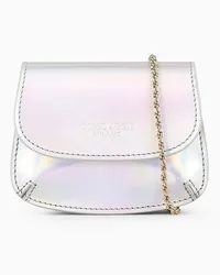 Giorgio Armani OFFICIAL STORE Borsa Charm Mini La Prima In Pelle Iridescente Argento