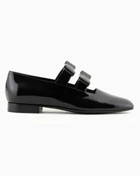 Giorgio Armani OFFICIAL STORE Ballerine In Vernice Con Dettaglio Fiocchi Nero