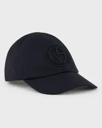 Giorgio Armani OFFICIAL STORE Cappello Baseball In Cotone Stretch Blu