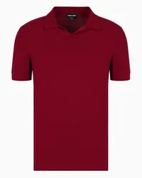 Giorgio Armani OFFICIAL STORE Polo A Maniche Corte In Jersey Di Viscosa Stretch Fragola