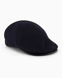 Giorgio Armani OFFICIAL STORE Cappello Coppola In Misto Lana Blu