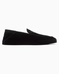 Giorgio Armani OFFICIAL STORE Galleria 3 Slip-on In Velluto Nero