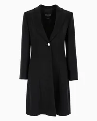 Giorgio Armani OFFICIAL STORE Cappotto Monopetto In Puro Cashmere Nero