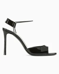 Giorgio Armani OFFICIAL STORE Sandali Con Tacco In Vernice Nero