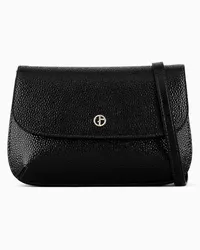 Giorgio Armani OFFICIAL STORE Borsa Piccola La Prima In Vernice Effetto Chicco Di Riso Con Tracolla Nero