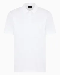 Giorgio Armani OFFICIAL STORE Polo A Maniche Corte In Interlock Di Cotone Bianco