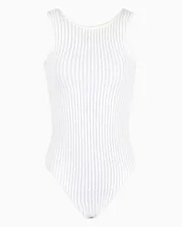 Giorgio Armani OFFICIAL STORE Body In Misto Cotone E Viscosa A Coste Bianco