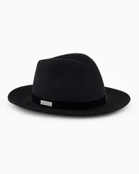 Giorgio Armani OFFICIAL STORE Cappello In Lapin Con Dettaglio In Velluto Fantasia